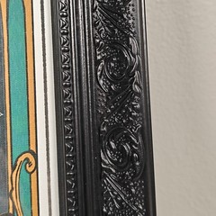 Sapna Shah The Overthinker Skeleton Tarot Framed Wall Art Black Ornate 18×12″