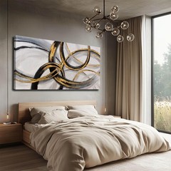 Living Room Decor for Wall Abstract Wall Art 30x60in Black and Gold Wall Art …