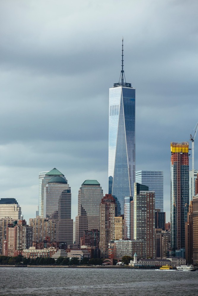 Manhattan New York City Skyline on a Cloudy Day Photo Art Print Poster 12×18