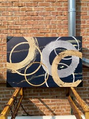 48″ x 32″ Modern Abstract Wrapped Canvas Wall Art Decor (Ready To Hang)