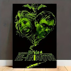 Frameless Bride of Frankenstein Canvas Wall Art – Tin Metal Signs 12×16 Inch