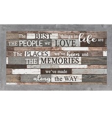 The Best Things in Life Wall Art – Long Horizontal Framed Rustic Quote Sign