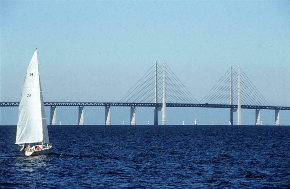 GREAT BELT EAST BRIDGE GLOSSY POSTER PICTURE PHOTO zealand funen denmark 1150