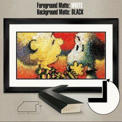 40W»x24H» DOG BREATH by TOM EVERHART – SNOOPY DOUBLE MATTE, GLASS and FRAME