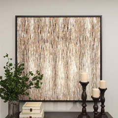1- Panel Abstract Framed Wall Art with Black Frame 47 In. X 47 In.