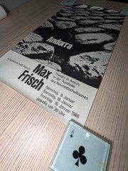 Vintage 1966 Max Frisch «Andorra» Poster – 25×14.5″
