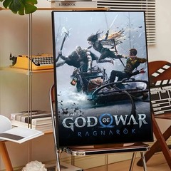 God of War Ragnarok Poster, Gaming Wall Art, PlayStation Game Room Decor