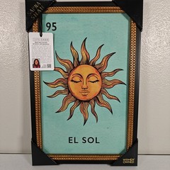 #95 Loteria El Sol sun Wall Art By Sapna Shah 12 X 18 Inches Print Brand New