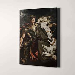 Alexander the Great On Horseback Ancient History Canvas Print Wall Art