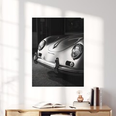 Porsche 356 Speedster Vintage Black & White Sports Cars Wall Art Poster Print