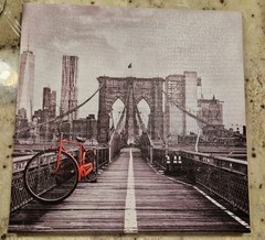 Wall Art Canvas Europe Black White Red Set Of 4