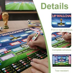 2026 World Cup Bracket Poster – 27×40 Inch Wall Chart with Marker Pen – DIY Sche