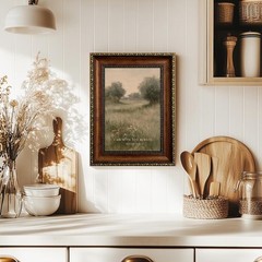 Framed Christian Scripture Wall Art Bible Verse With Landscape Canvas Vintage…
