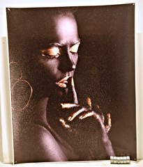 Lot 8 Golden Black Woman Wall Decor – Modern African American Paintings Canvas