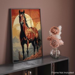 Horse Poster Art for Bedroom Horse Prints Wall Decor 11×14 Inches (Unframed)