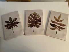 Botanical Leaf Canvas Wall Art Set, Green/Brown LeavesEach Unit is 8 x 12in