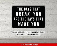 Motivational Fitness Banner – Home Gym Wall Art for Garage or Basement