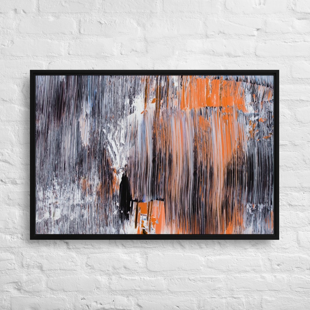 abstract acrylic 36×24-Framed Canvas Print