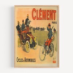 Clément Cycles & Automobiles Bombled (France) Bicycle 1903 Retro Vintage Poster