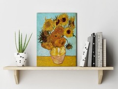 Wieco Art Sunflower by Vincent Van Gogh Oil Paintings 16″L x 12″W, Yellow