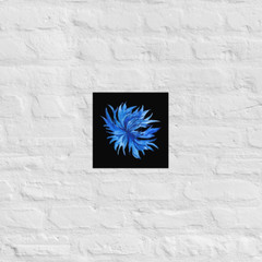 Watercolor Blue Wildflower Poster 10 x 10