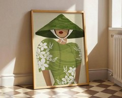 Filipina Beauty Poster, Rice Terraces Wall Art, Filipino Culture Decor