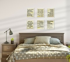 Spiritual Room Decor – Bible Verses Wall Art Prints – 6 (8×10) Christian Gifts