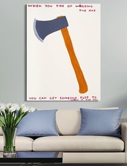 David Shrigley Welding Axe Art Print | Mounted Canvas | Framed Canvas |Acrylic