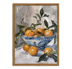 Framed Vintage Oranges Canvas Wall Art, Kitchen Pictures Wall Decor, Rustic F…