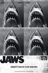 Poster Studio B – Jaws 1975 Classic Movie B/W Cover 24×36″ NEW