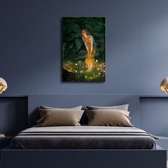 Canvas Wall Art Fairy Tale Midsummer Eve with A Girl and Elves by Edward Robert