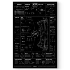 BALLISTA Compound Bow Modern Guide Poster – Archery Wall Decor Art – 36”×24”