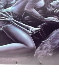 Ride or Die Lenticular Biker Shop Skull 9”x13” David Gonzales 2014 Chicano
