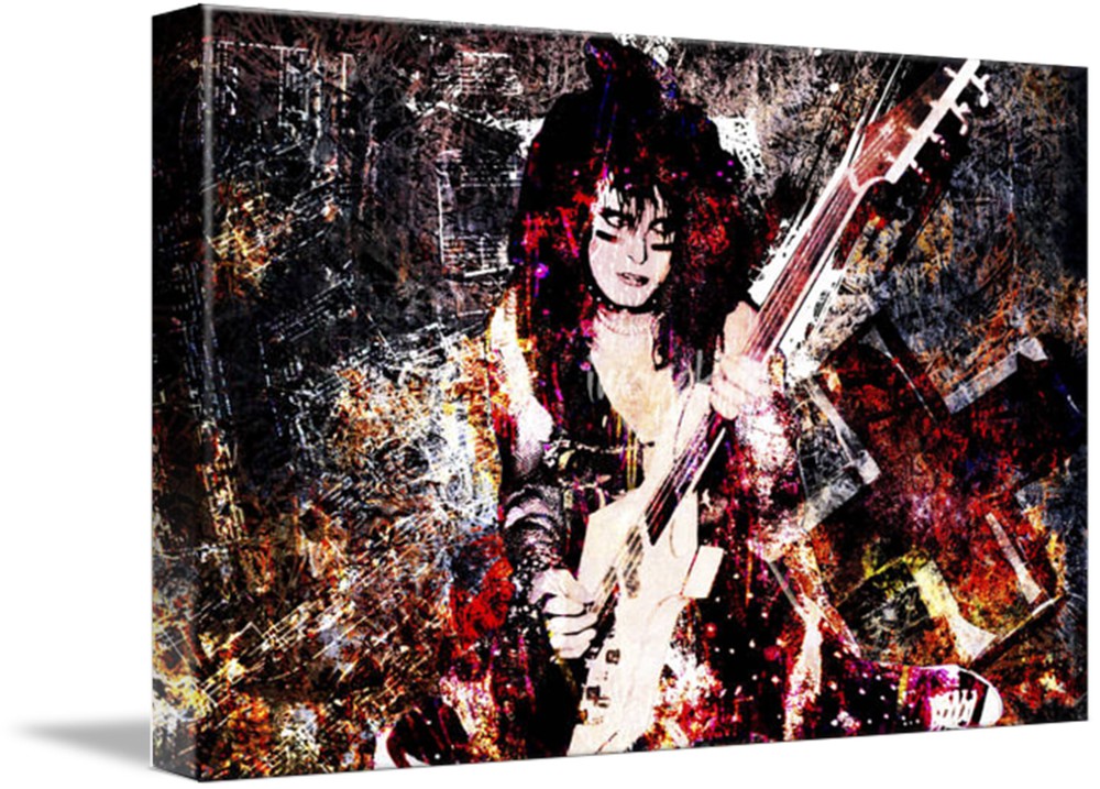 Nikki Sixx Art, Motley Crue Canvas, Heavy Metal Wall Art