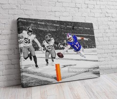 Josh Allen Dives For TD Canvas Wrap or Museum-Quality Poster