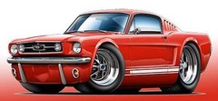 1965 1966 Ford Mustang GT Classic Car Art Print NEW
