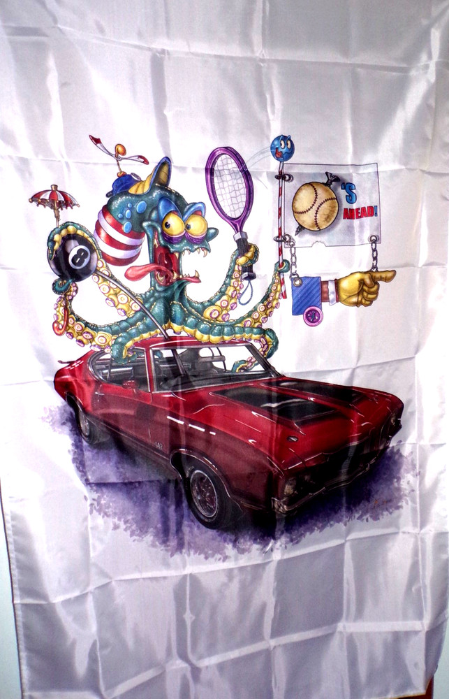 Oldsmobile 442 Wall Flag – Classic Muscle Car Banner for Garage, Man Cave 3’X5′