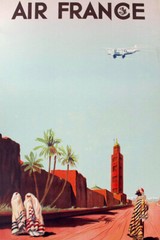 Africa Travel Air France Original Vintage Wall Art Home Decor – POSTER 20×30