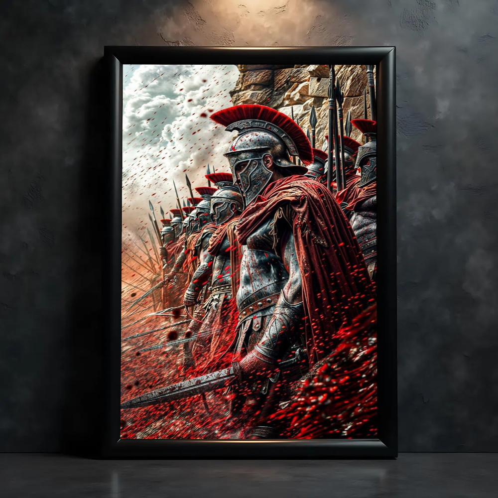 Spartans Roman Warrior 300 Art Poster Print – No Frame