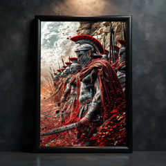 Spartans Roman Warrior 300 Art Poster Print – No Frame