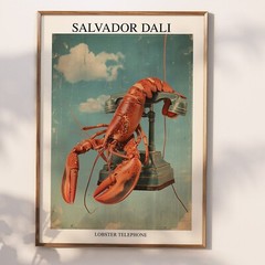 Lobster Telephone Dali Painting, Salvador Dali Print, Dali Poster, Dali