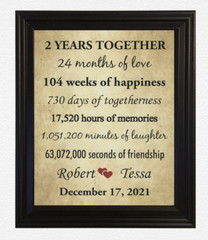2nd Anniversary Gifts for Wife, 2 Year Wedding Anniversary Gift for Husband