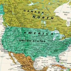 World Map Poster Details Travel Country With Flags Art Decor ( 32″ X 24″ )