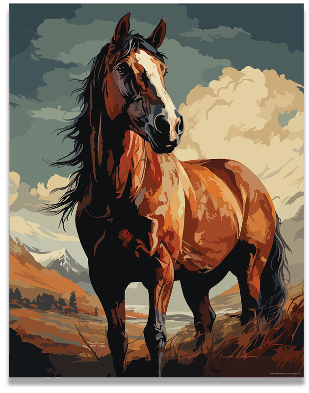 Horse Poster Art for Bedroom Horse Prints Wall Decor 11×14 Inches (Unframed)