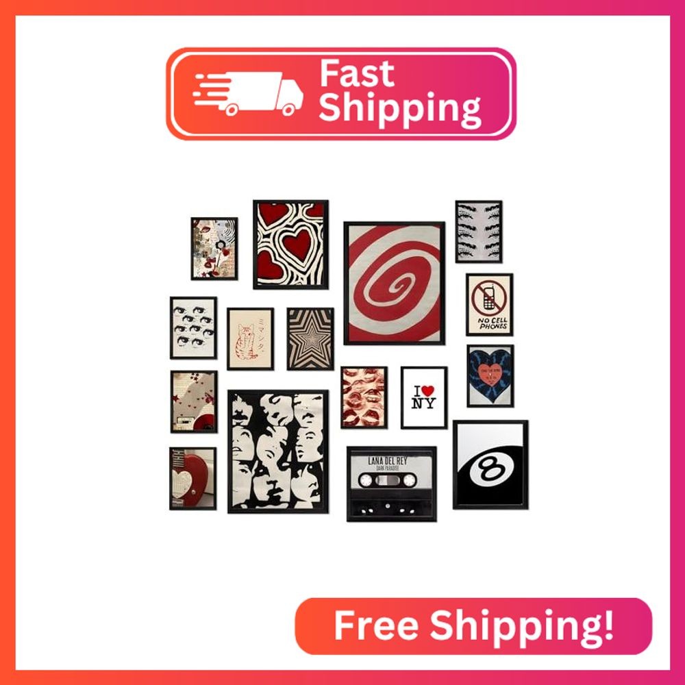 ASTRDECOR Downtown Girl Room Decor Set of 16 – Y2k Posters for Bedroom Decor, Do