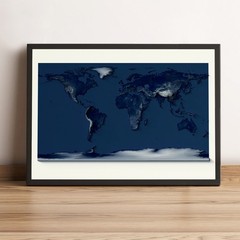 World Map, World 2D Relief Map, World Vintage Map – 2D Flat