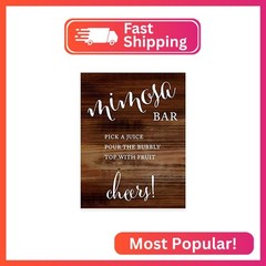 Andaz Press Wedding Party Signs, Rustic Wood Print, 8.5×11-inch, Build Your Own