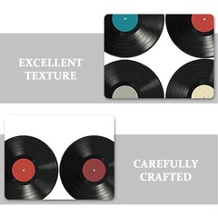 16 Pcs Vinyl Wall Decor Vintage Record Label Peel and Stick Stickers Music