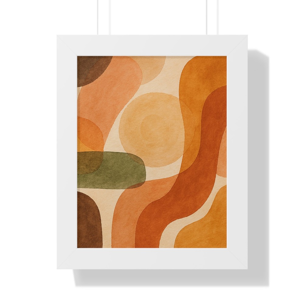 Abstract Earth Tones Poster | Framed Vertical Poster