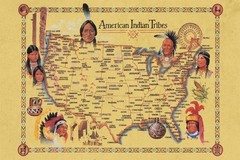 Native American Tribe Diagram USA Geography Classroom Education Poster 16×24